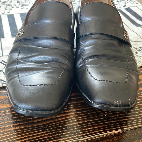 Gucci Black Slip-On Loafers with Polished Leather main image 4